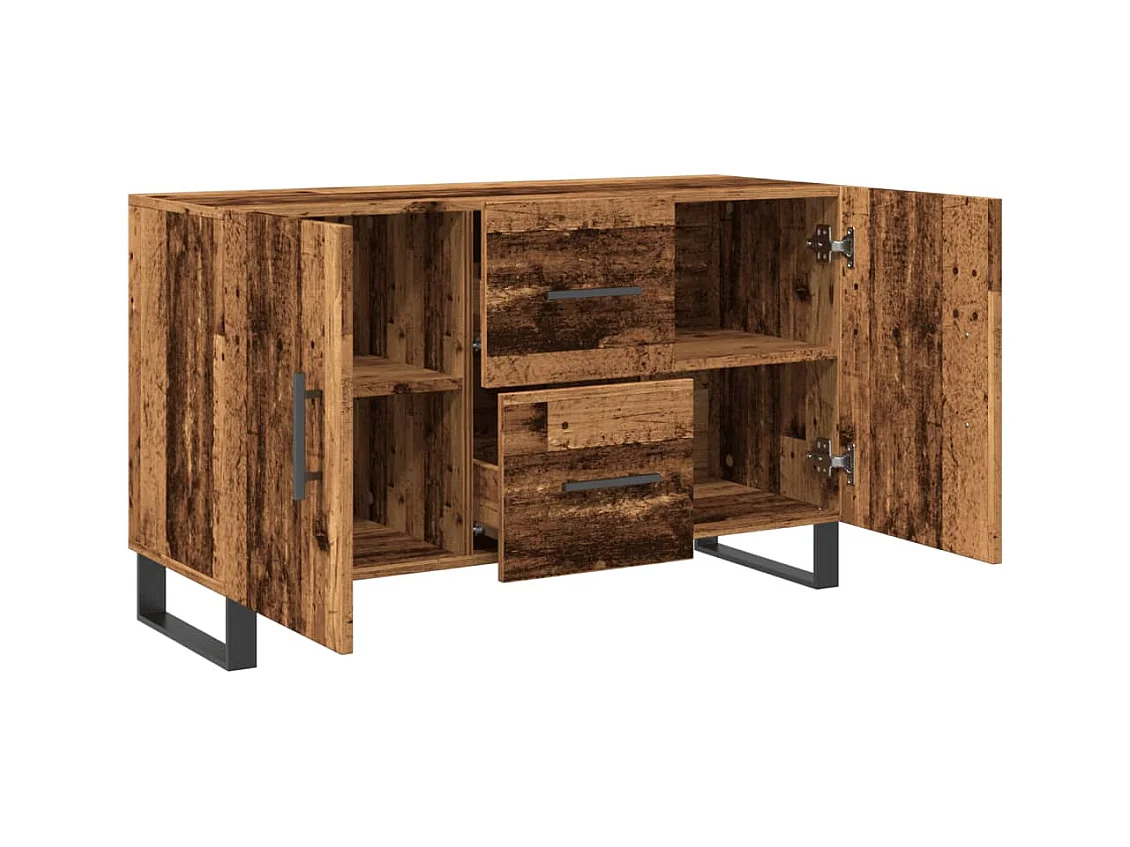 Buffet vieux bois 100x36x60 cm bois d'ingénierie