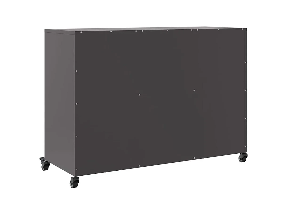 Buffet noir 100,5x39x72 cm acier