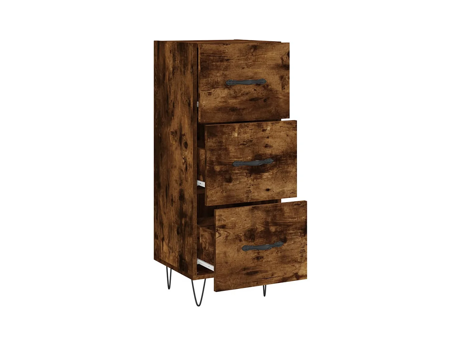 Buffet Chêne fumé 34,5x34x90 cm Bois d'ingénierie