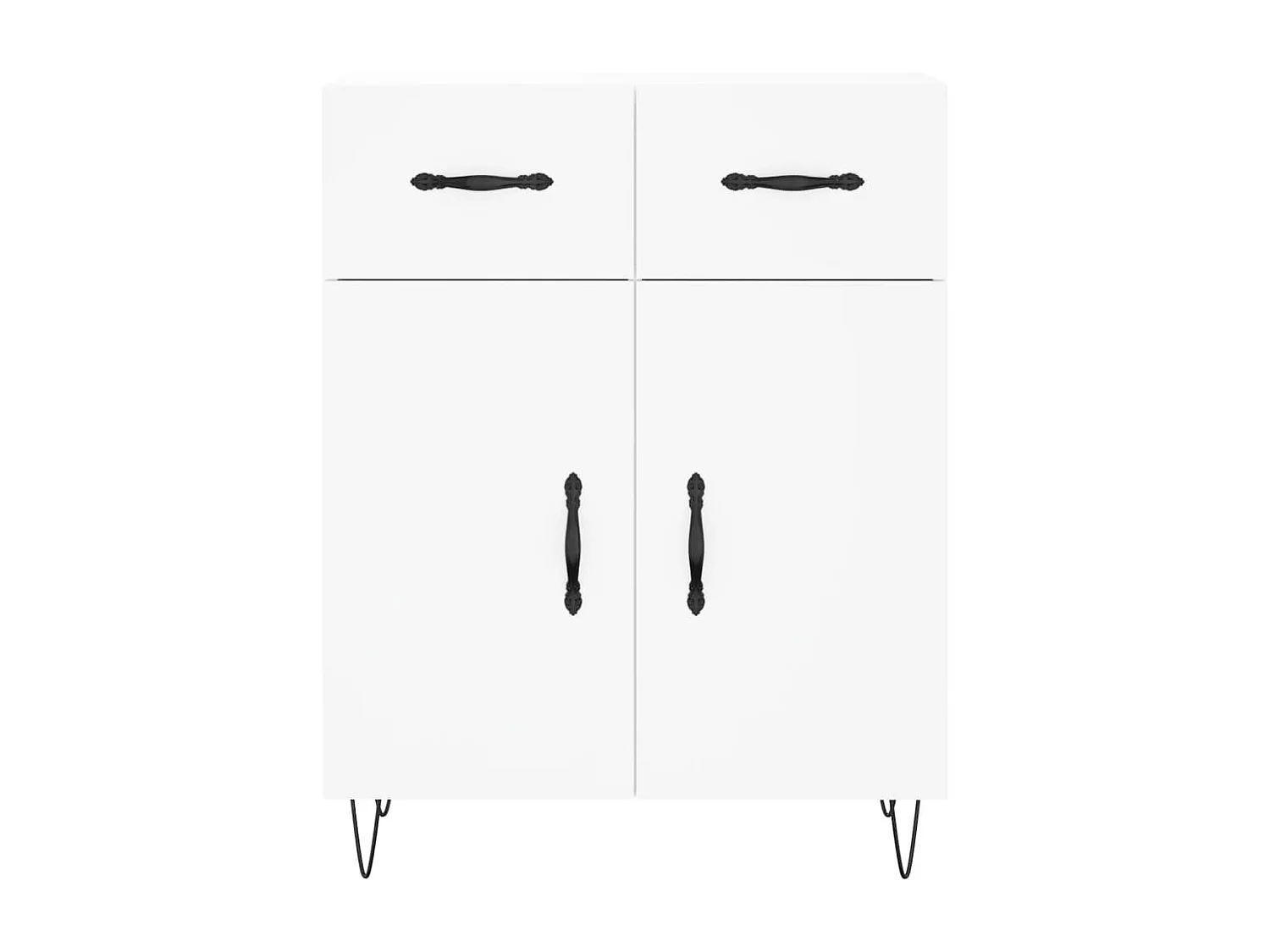 Wit hoog dressoir 69,5x34x180 cm Technisch hout