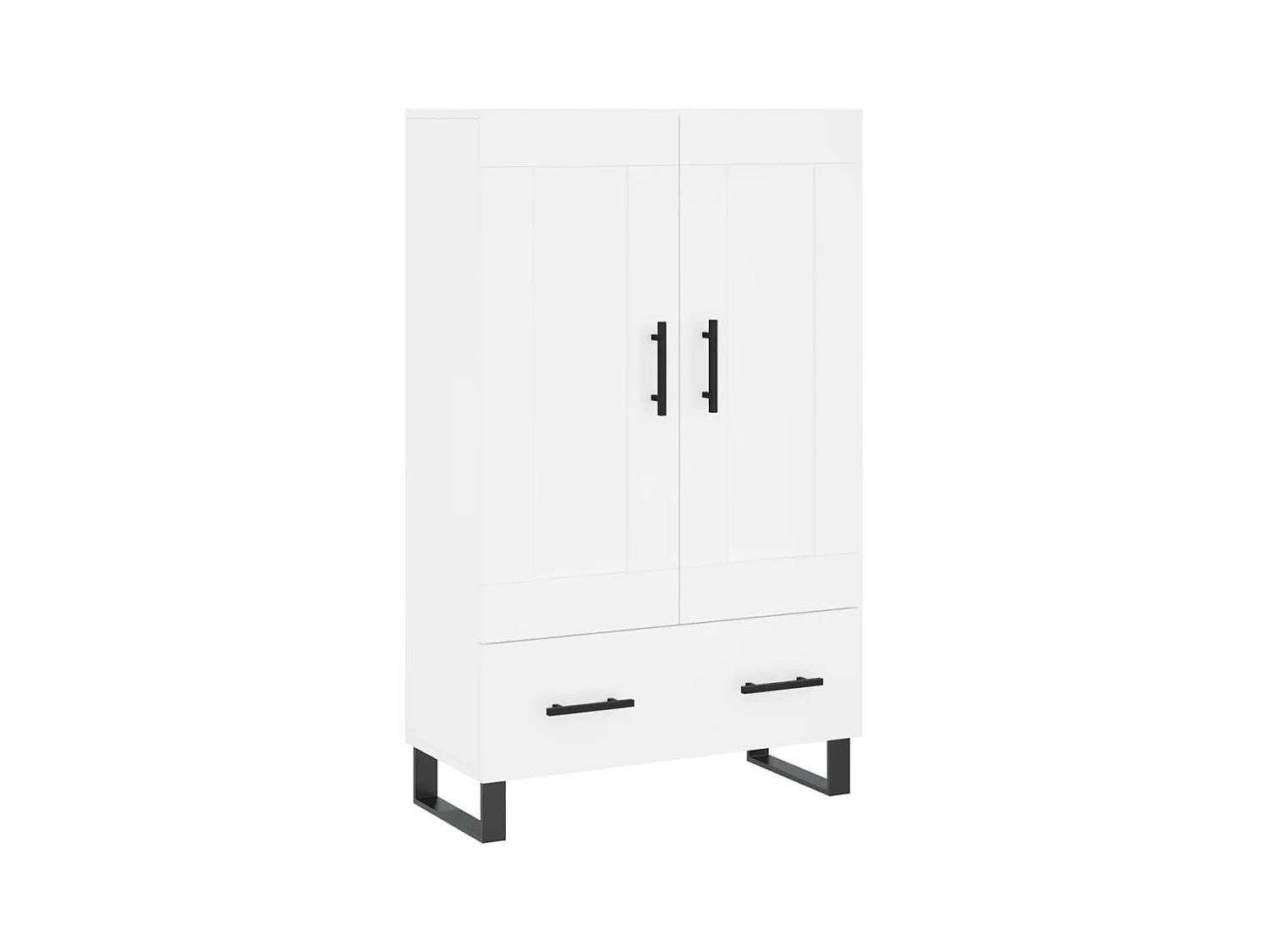 Wit hoog dressoir 69,5x31x115 cm bewerkt hout