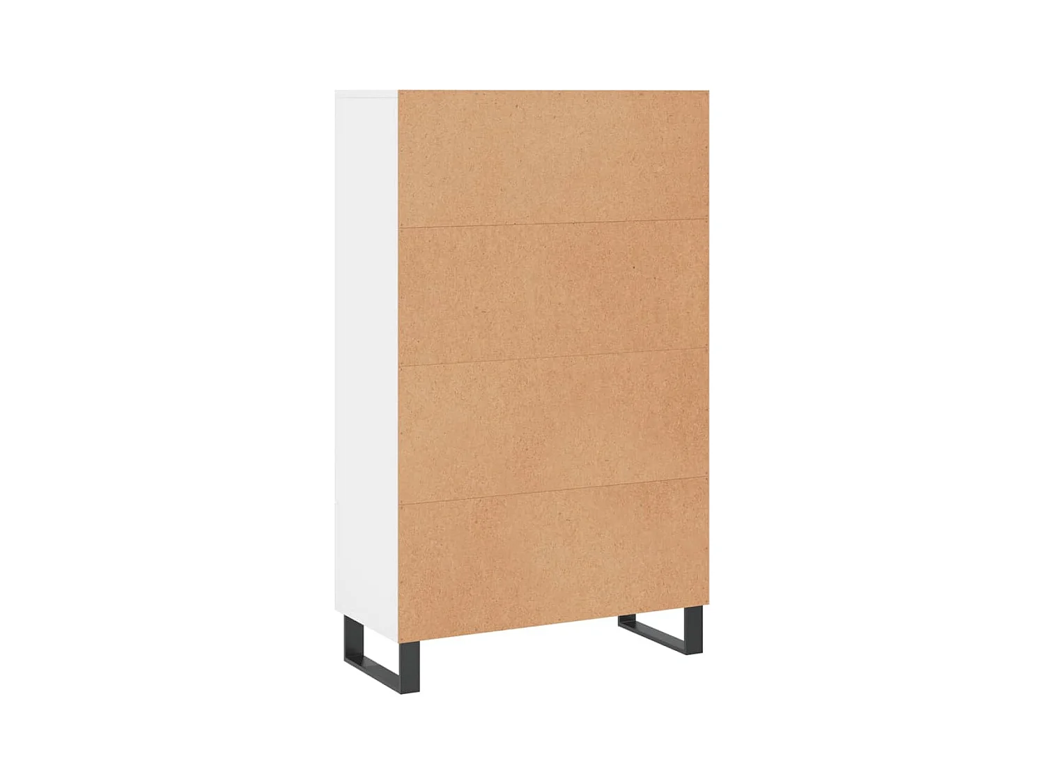 Wit hoog dressoir 69,5x31x115 cm bewerkt hout