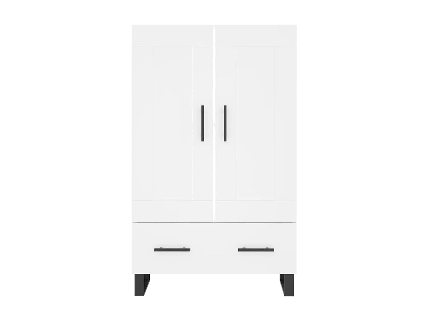 Credenza alta bianca 69,5x31x115 cm in legno ingegnerizzato