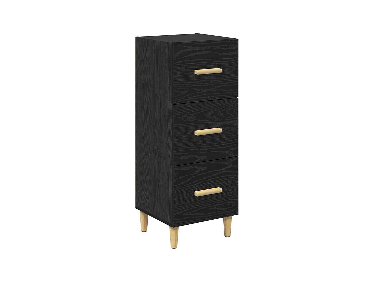 Credenza in rovere nero 34,5 x 34 x 90 cm in legno ingegnerizzato