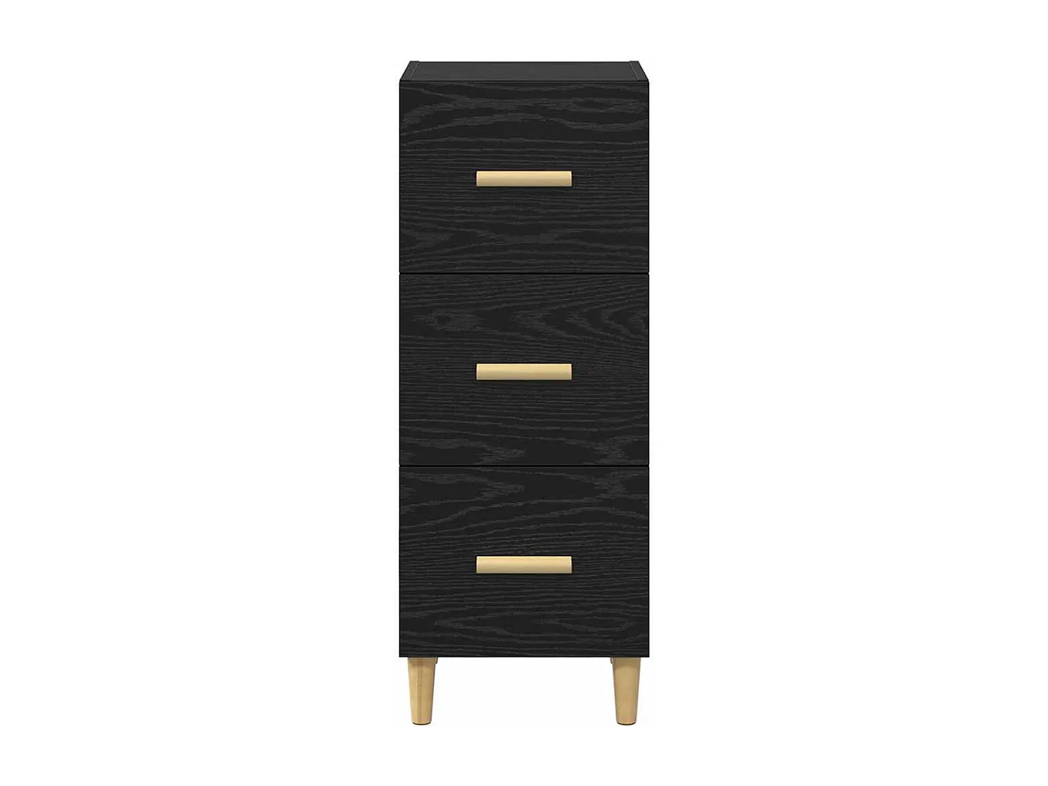 Credenza in rovere nero 34,5 x 34 x 90 cm in legno ingegnerizzato