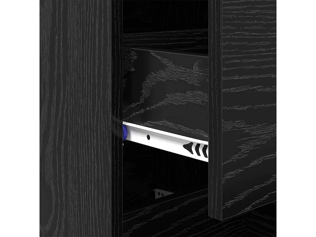 Credenza in rovere nero 34,5 x 34 x 90 cm in legno ingegnerizzato