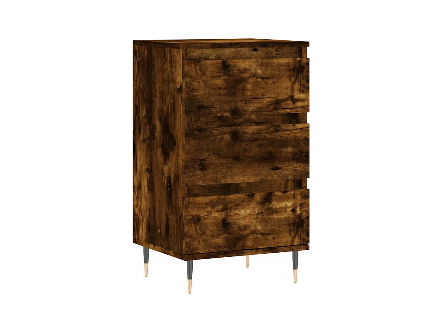 Aparador de roble ahumado 40x35x70 cm madera de ingeniería