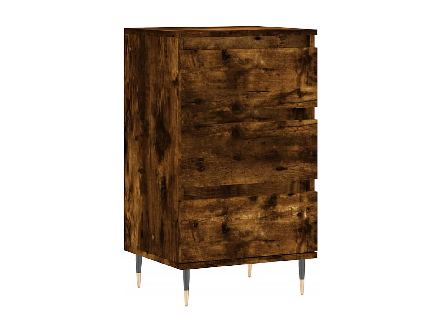 Aparador de roble ahumado 40x35x70 cm madera de ingeniería