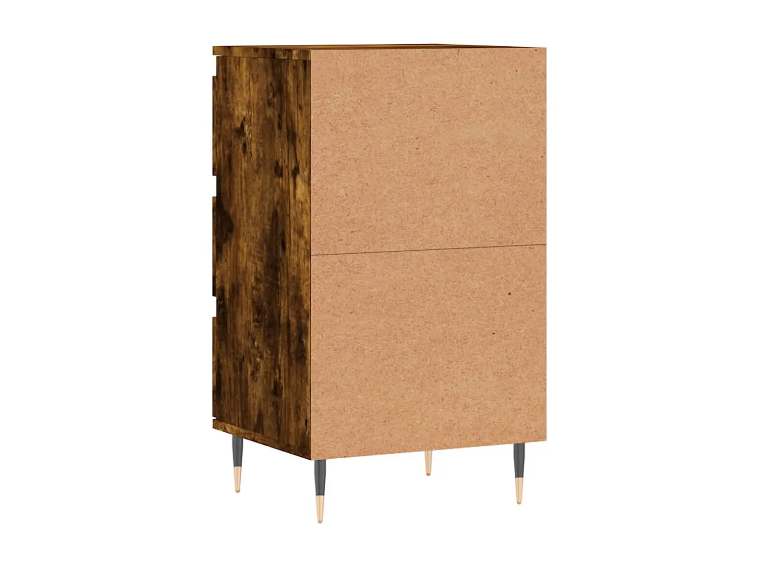 Aparador de roble ahumado 40x35x70 cm madera de ingeniería