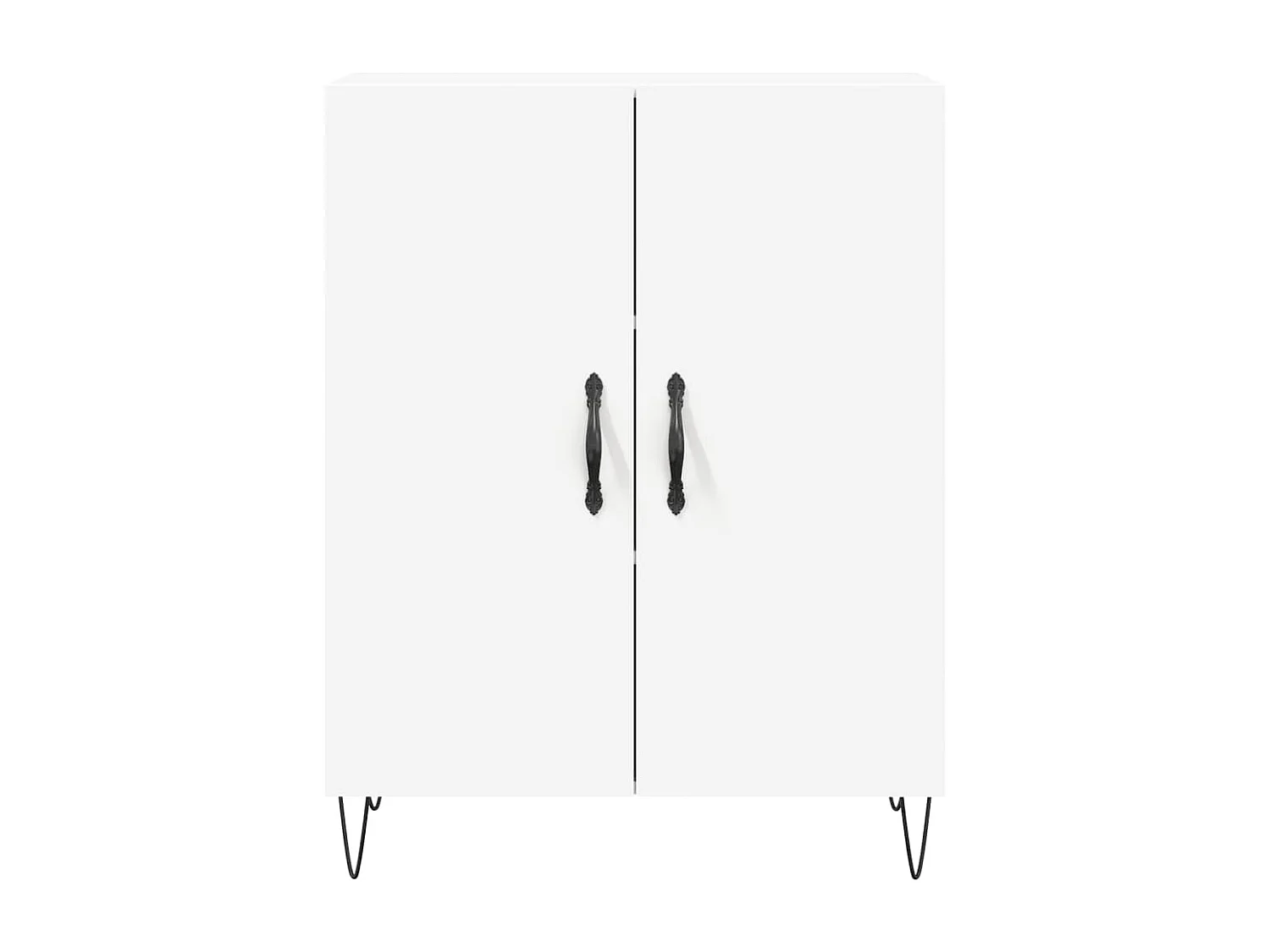 Credenza alta bianca 69,5x34x180 cm Legno ingegnerizzato