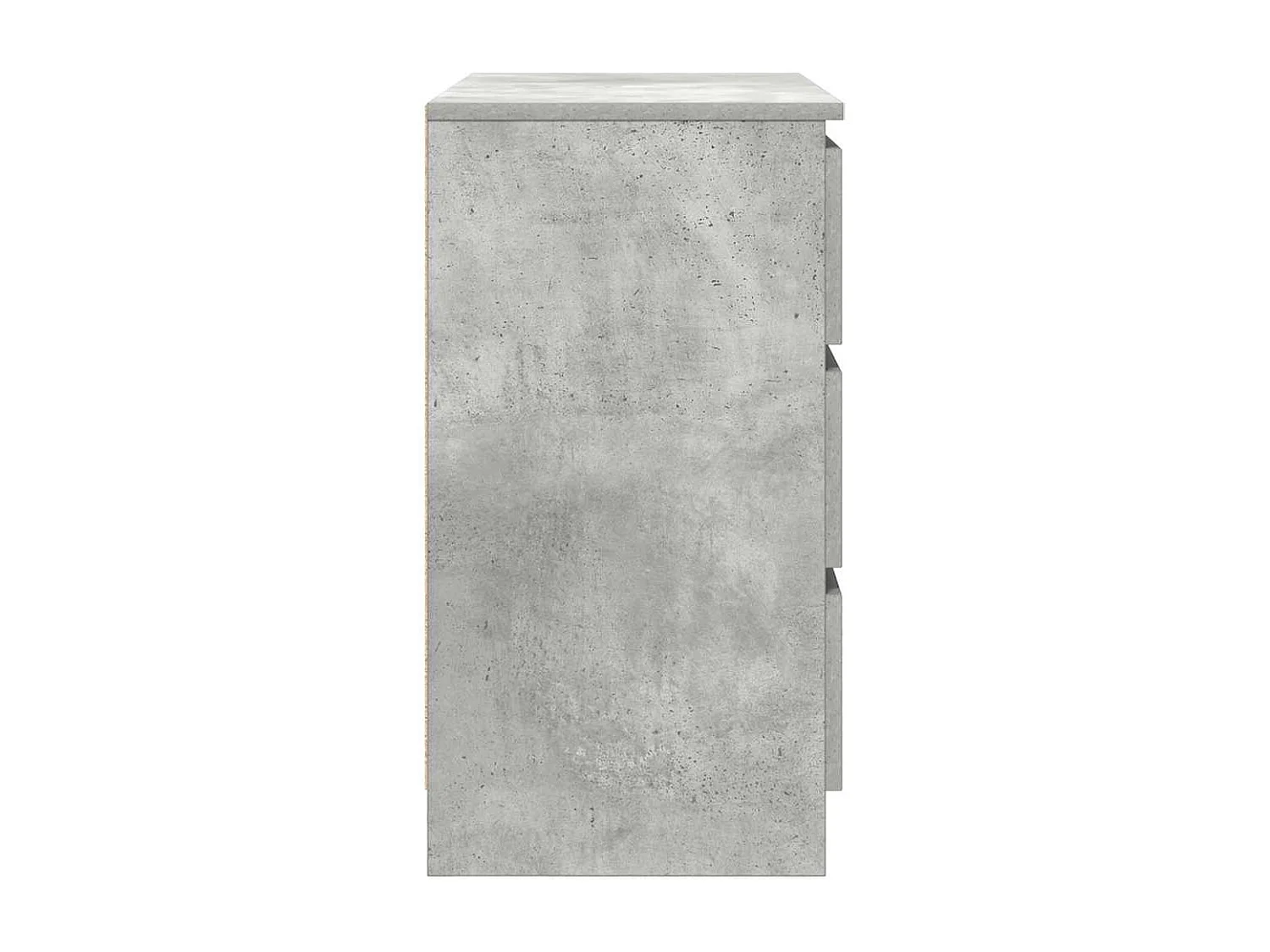 Buffet avec tiroir gris béton 71x35x65 cm bois d'ingénierie