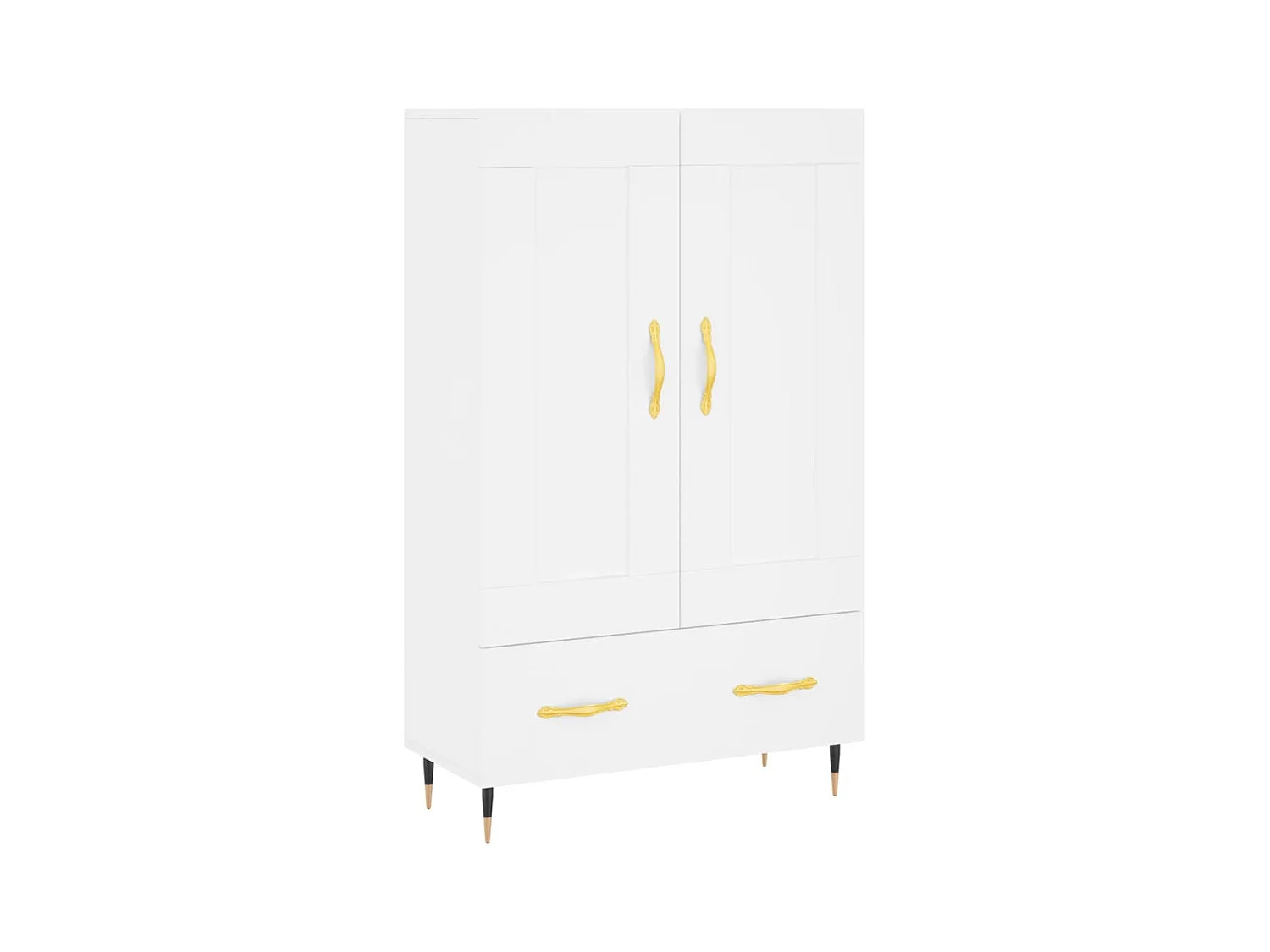 Wit hoog dressoir 69,5x31x115 cm bewerkt hout