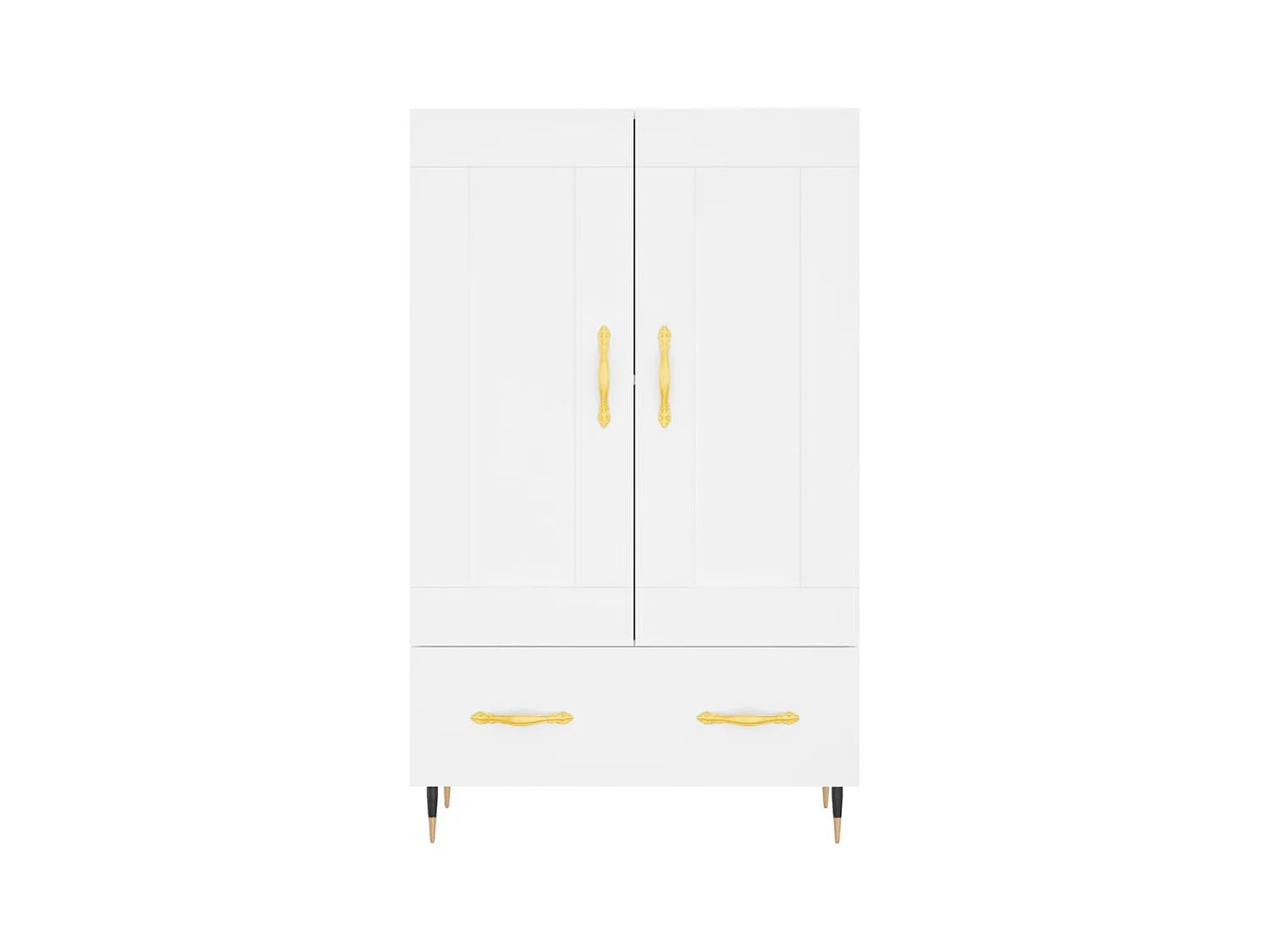 Wit hoog dressoir 69,5x31x115 cm bewerkt hout