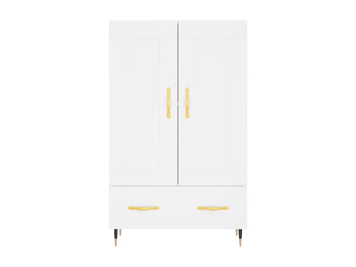 Credenza alta bianca 69,5x31x115 cm in legno ingegnerizzato