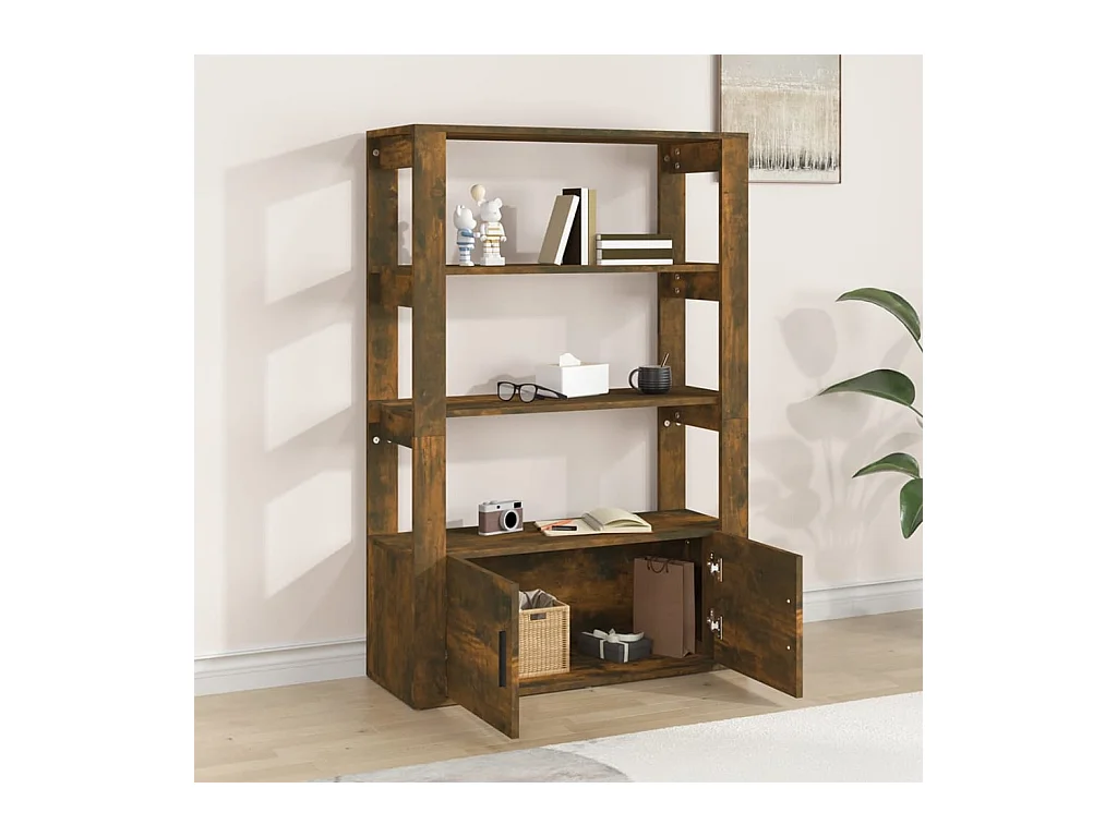 Gerookt Eiken Dressoir 80x30x119,5 cm Engineered Wood