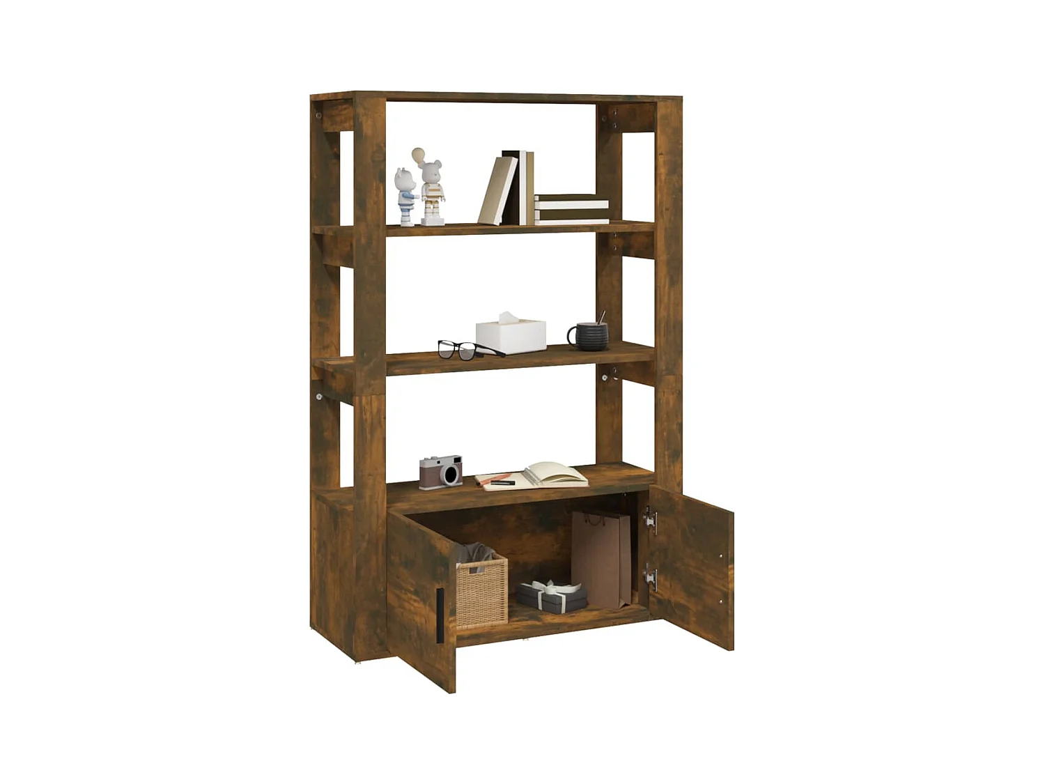 Gerookt Eiken Dressoir 80x30x119,5 cm Engineered Wood