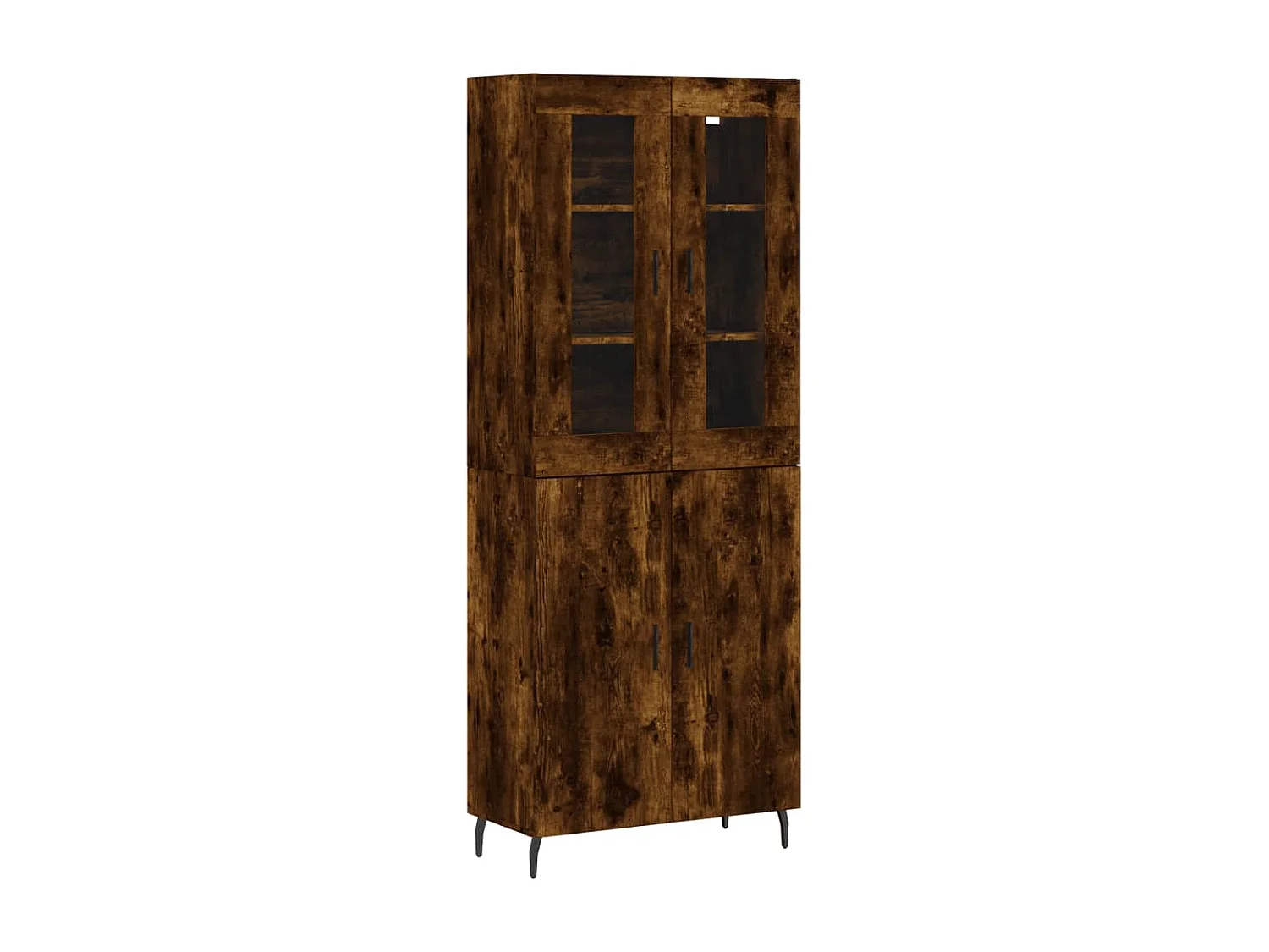 Hoog dressoir Gerookt eiken 69,5x34x180 cm Technisch hout