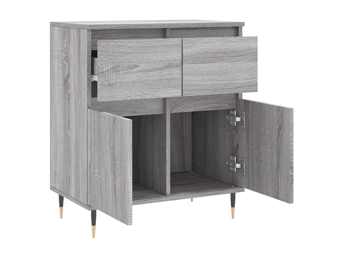 Credenza Sonoma grigia 60x35x70 cm Legno ingegnerizzato