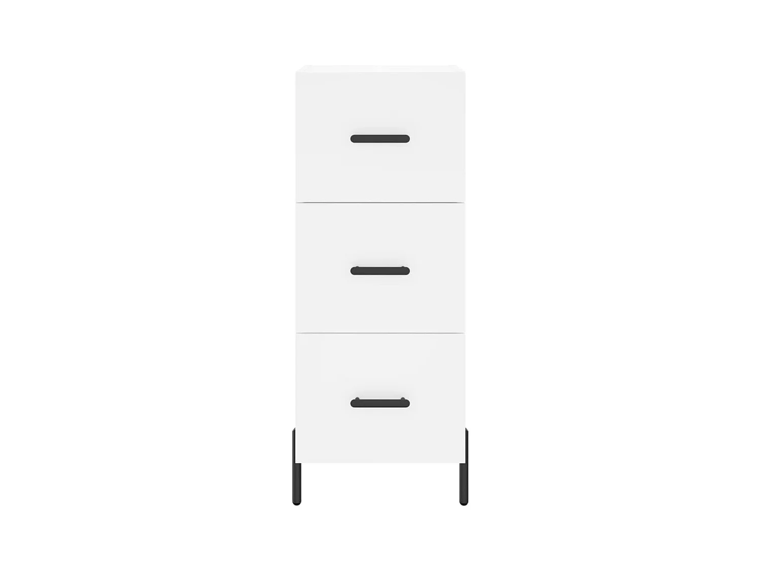 Wit hoog dressoir 34,5x34x180 cm Technisch hout