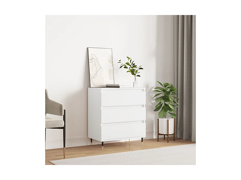 Buffet Blanc 60x35x70 cm Bois d'ingénierie