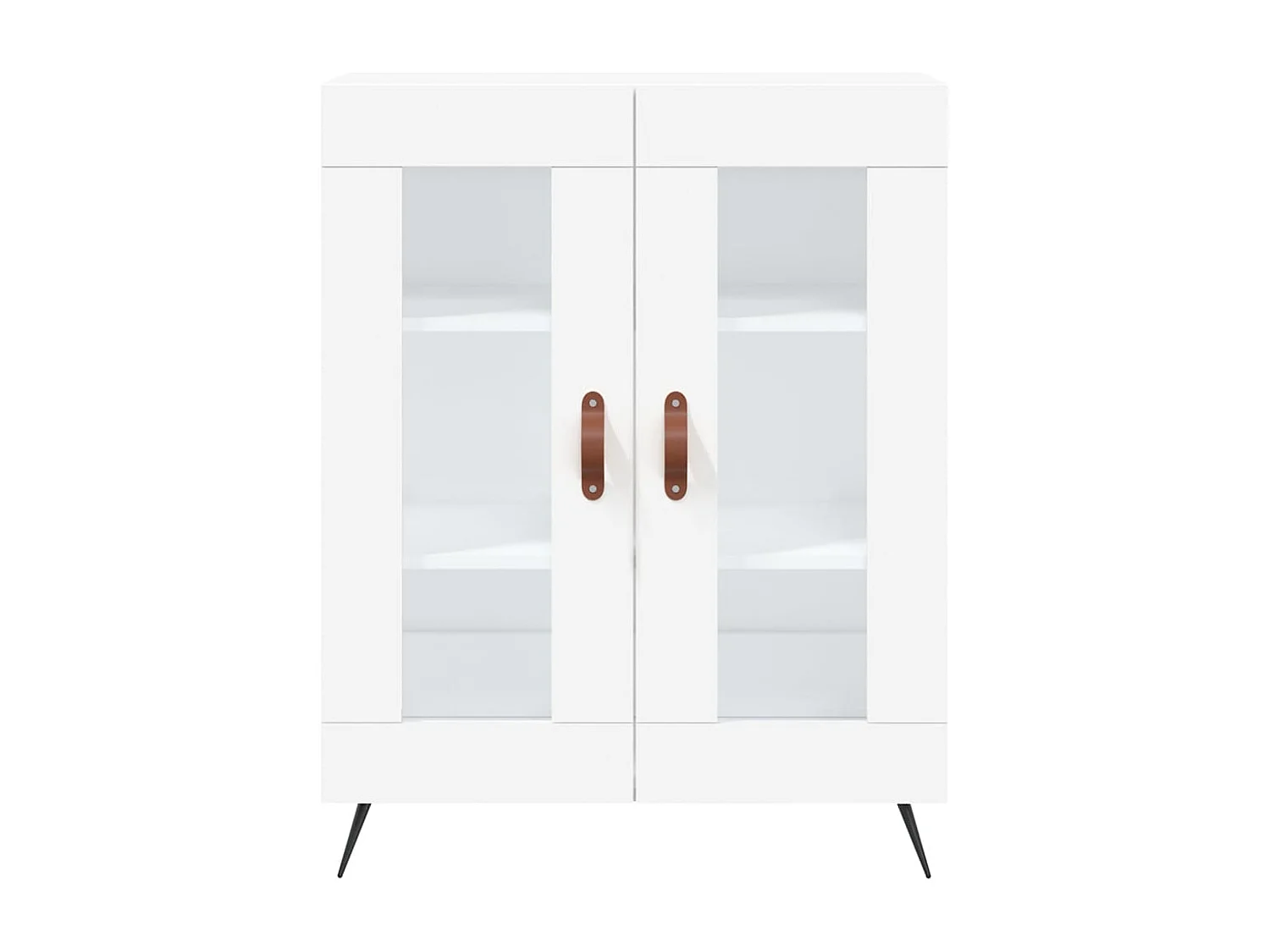 Credenza alta bianca 69,5x34x180 cm Legno ingegnerizzato