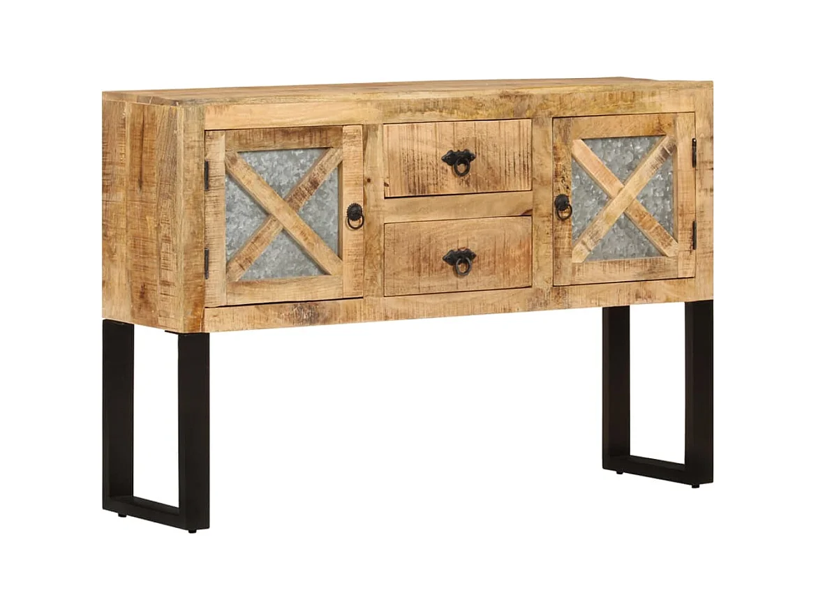 Buffet 110x30x74 cm Bois de manguier brut