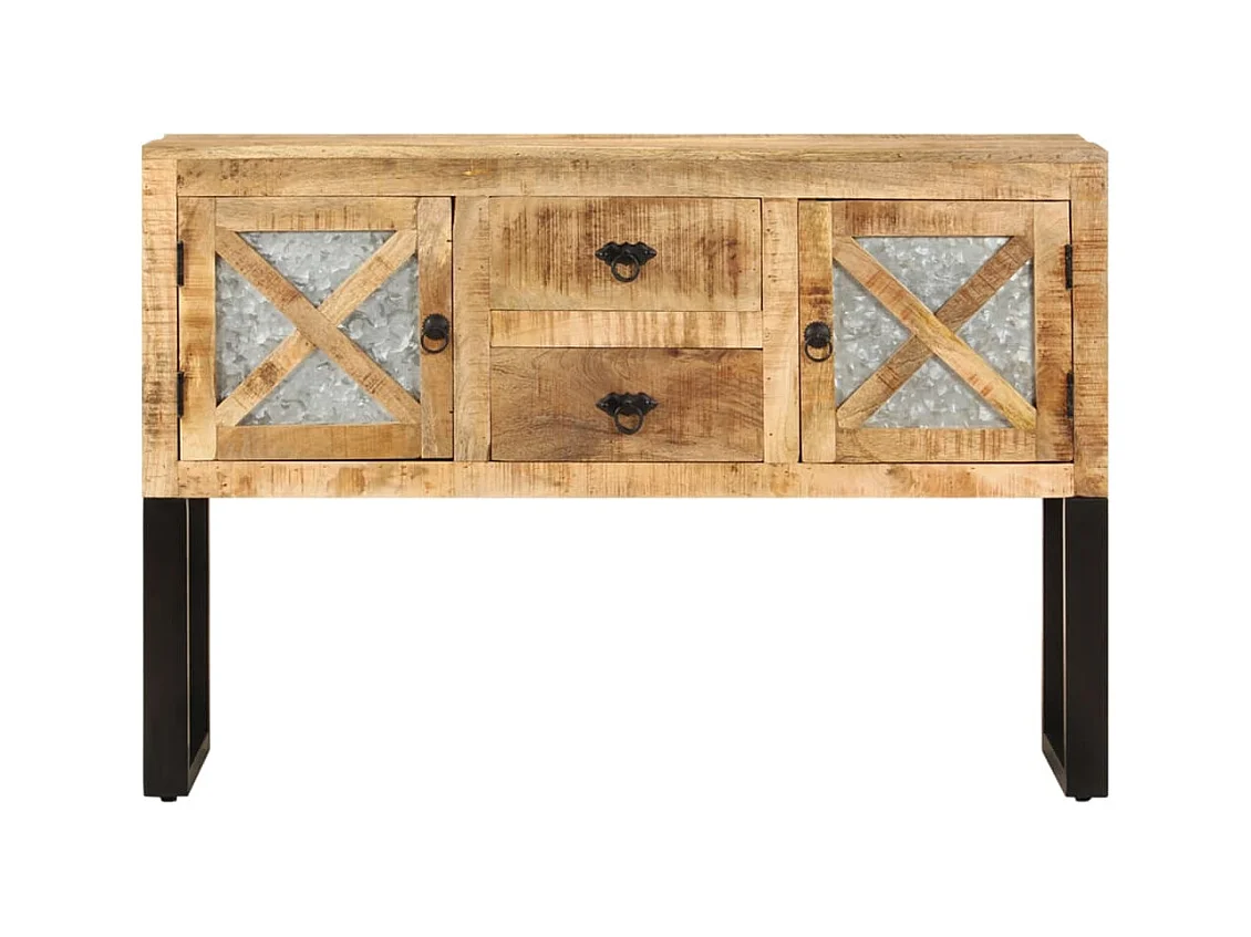 Buffet 110x30x74 cm Bois de manguier brut