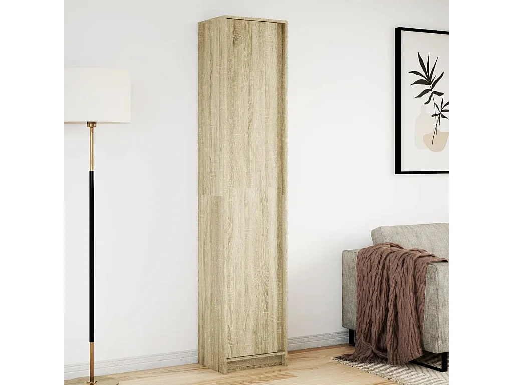 Hoog LED dressoir Sonoma eiken 41,5x32,5x200 cm bewerkt hout