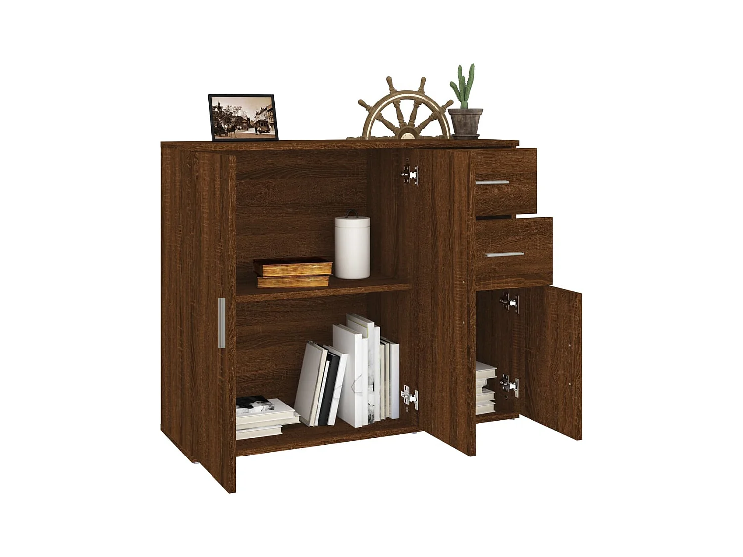 Buffet Chêne marron 91x29,5x75 cm Bois d'ingénierie