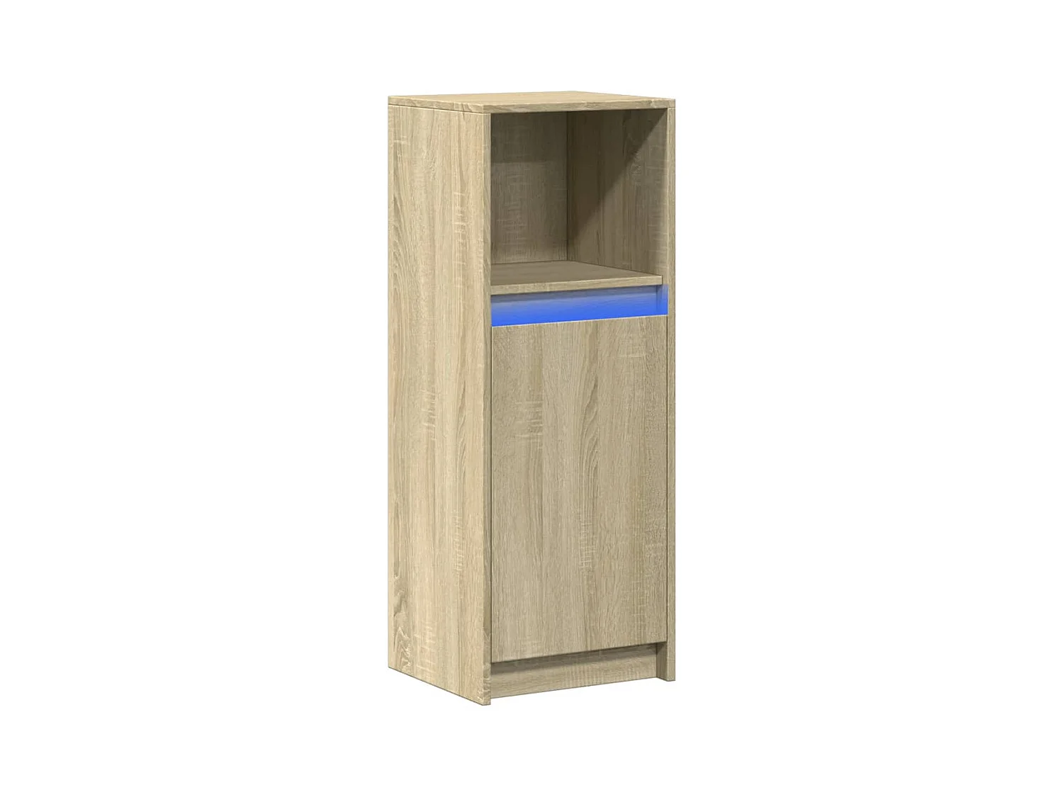 Buffet avec LED chêne sonoma 38x34x100 cm bois d'ingénierie