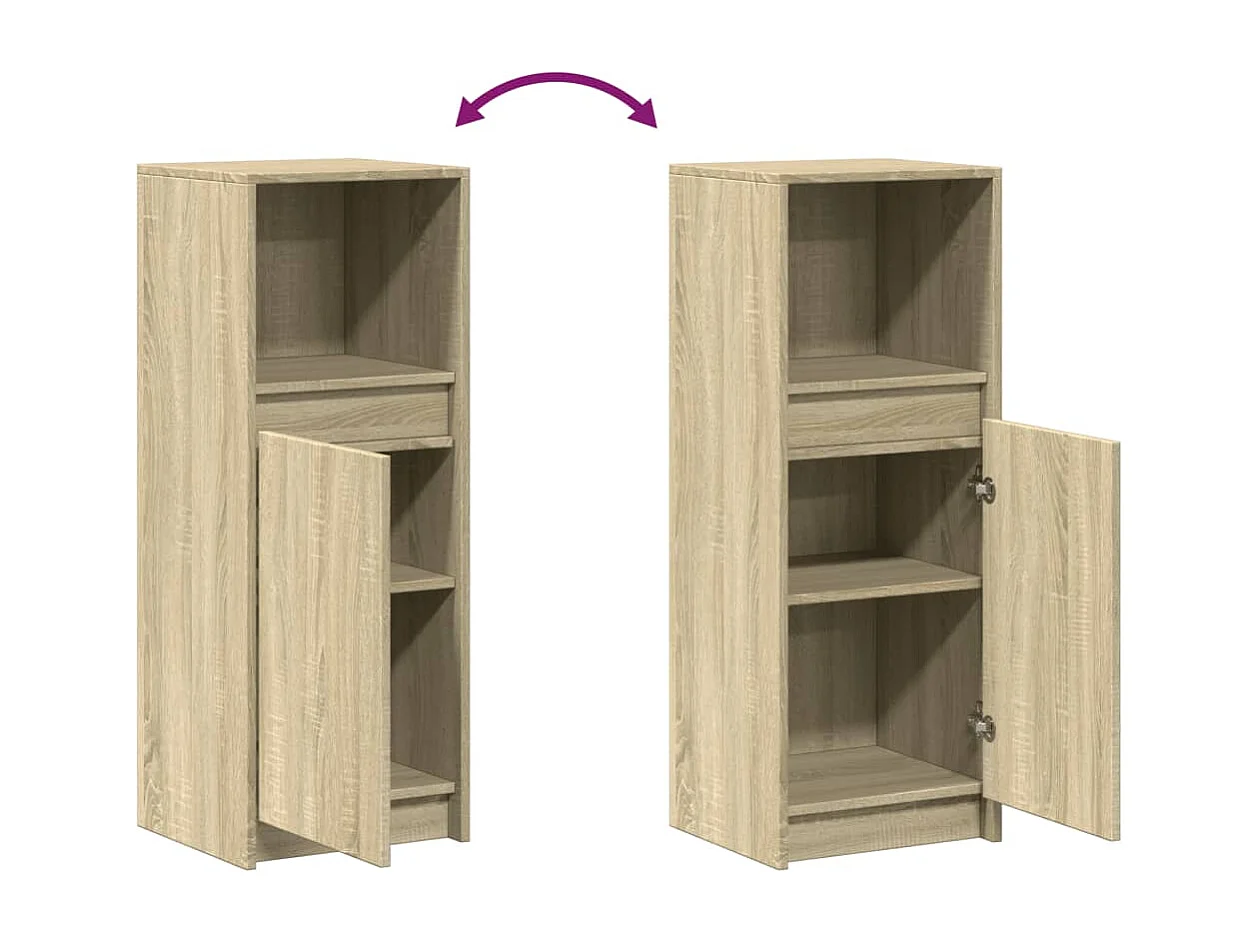 Sideboard mit LED Sonoma Eiche 38x34x100 cm Holzwerkstoff