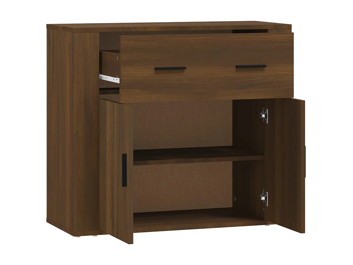 Credenza Rovere Marrone 80x33x70 cm Legno ingegnerizzato