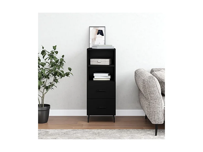 Credenza nera 34,5x34x90 cm in legno ingegnerizzato