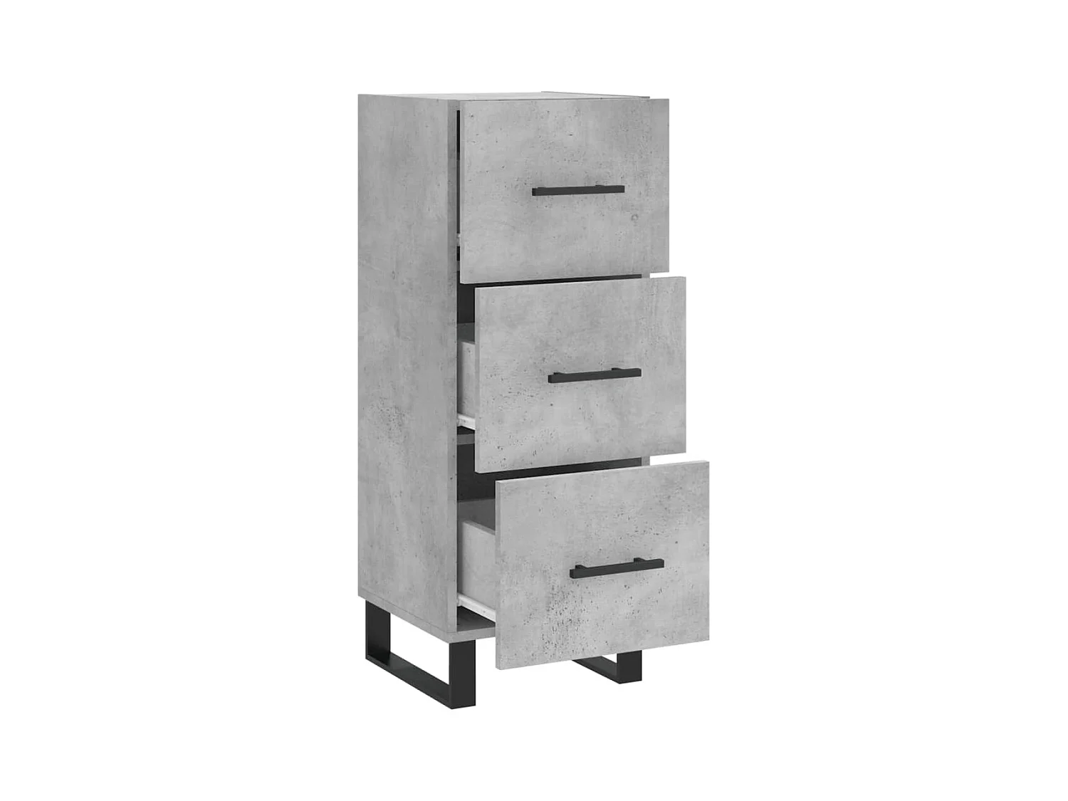 Buffet Gris béton 34,5x34x90 cm Bois d'ingénierie