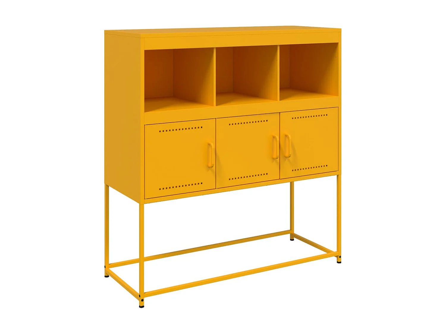 Buffet jaune moutarde 100,5x39x107 cm acier