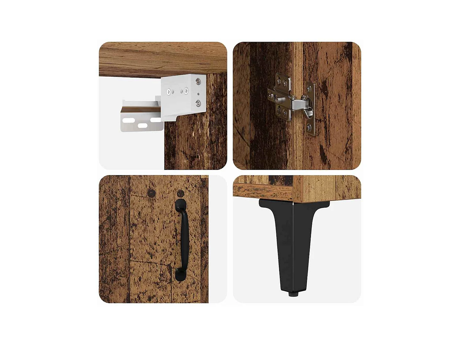 Hoge kast 2 stuks antiek hout 69,5 x 34 x 180 cm