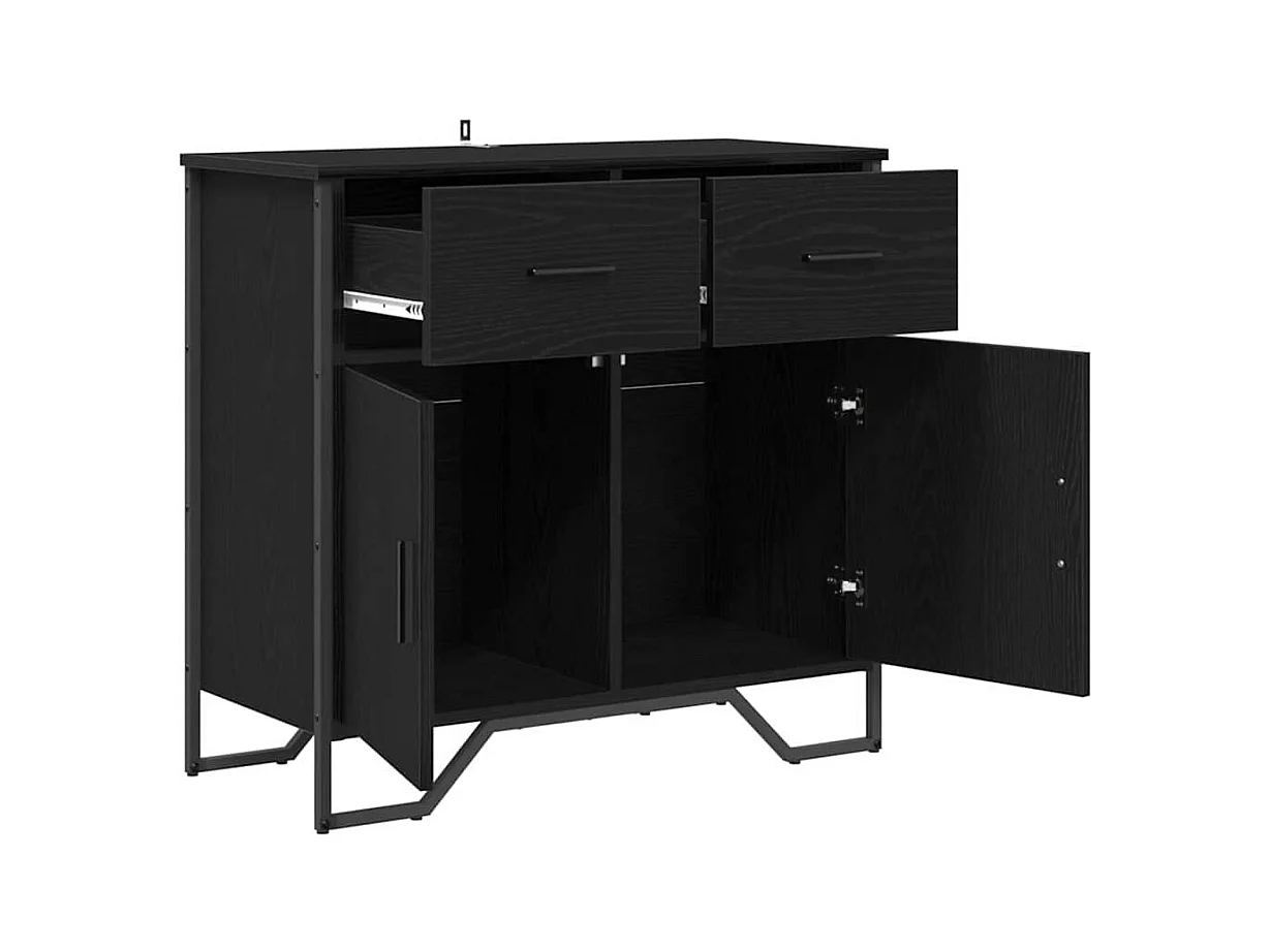 Buffet Chêne noir 79.5 x 35.5 x 74.5 cm Bois d'ingénierie