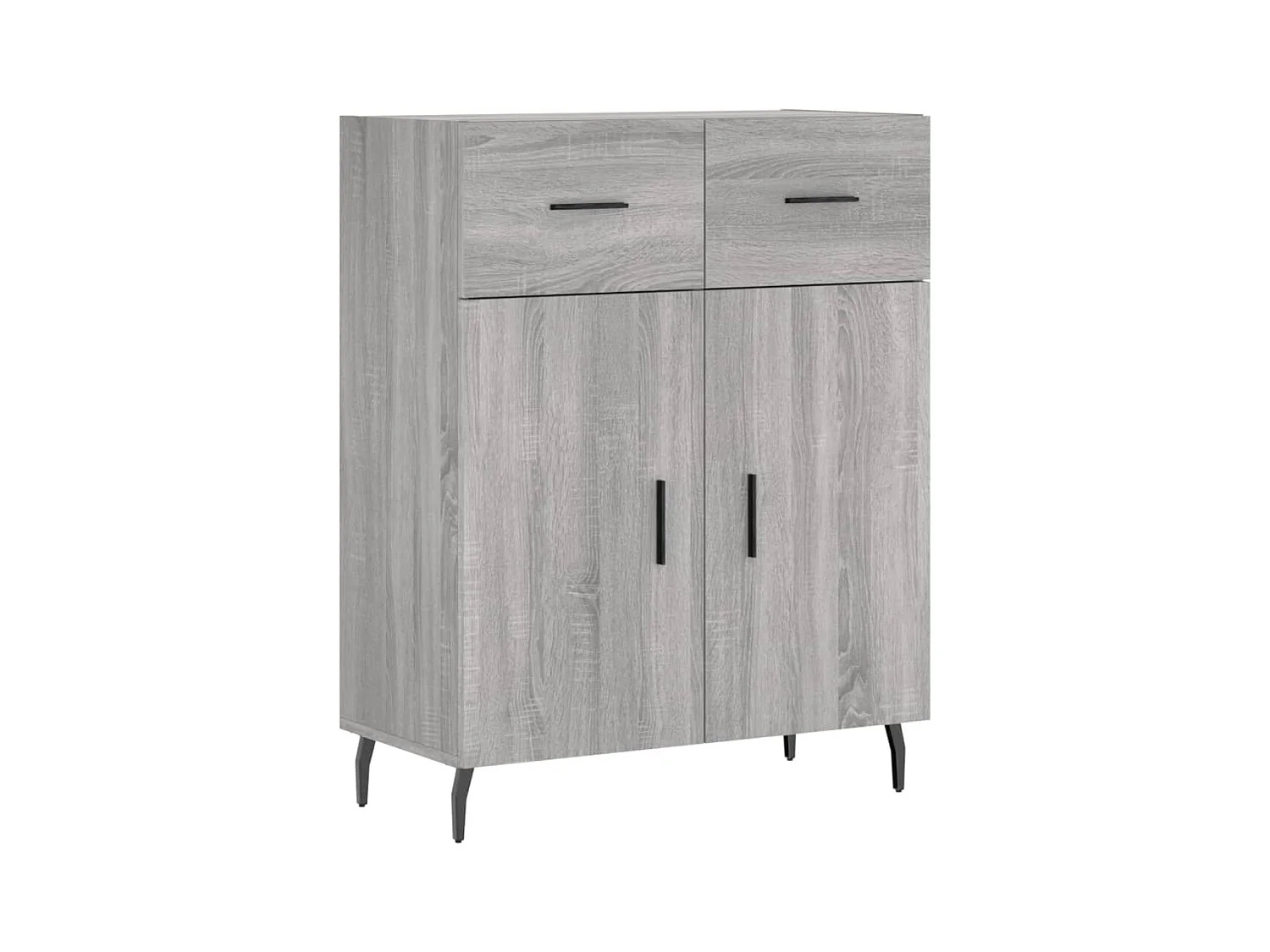 Sonoma hoog dressoir grijs 69,5x34x180 cm Technisch hout