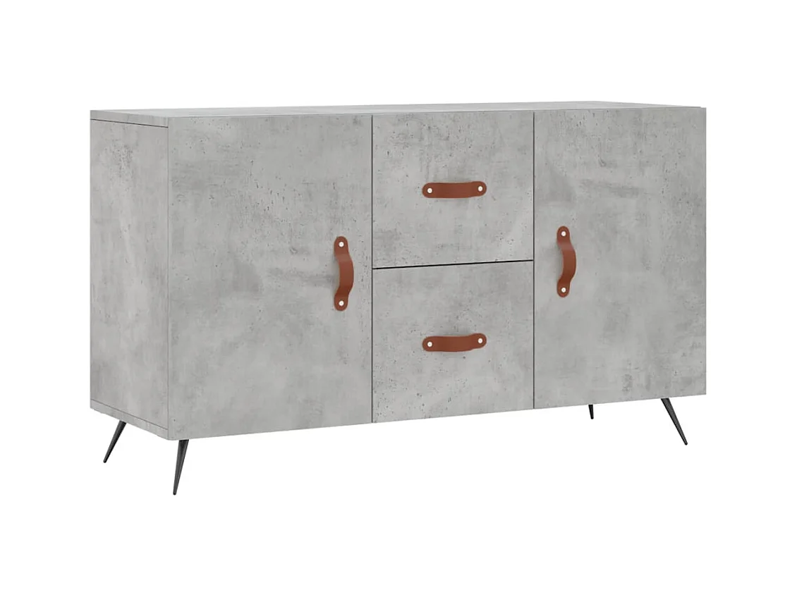 Buffet gris béton 100x36x60 cm bois d'ingénierie