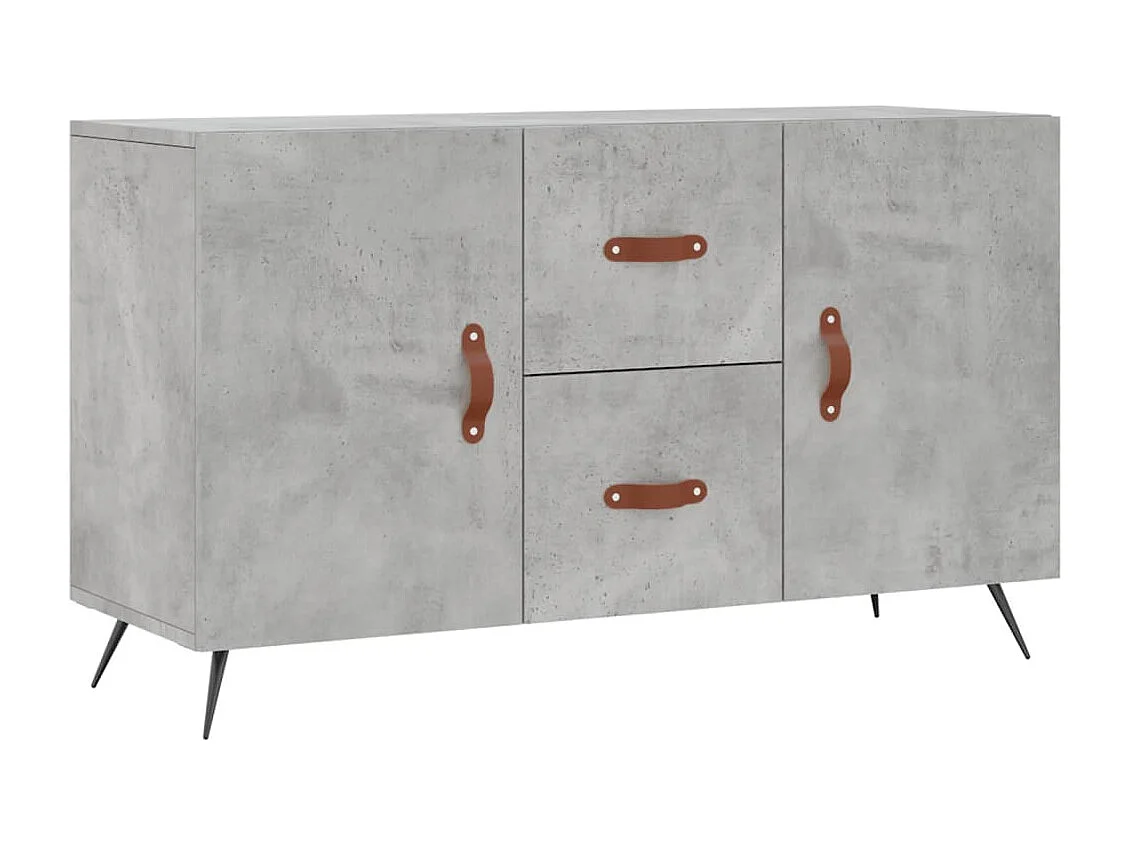 Buffet gris béton 100x36x60 cm bois d'ingénierie