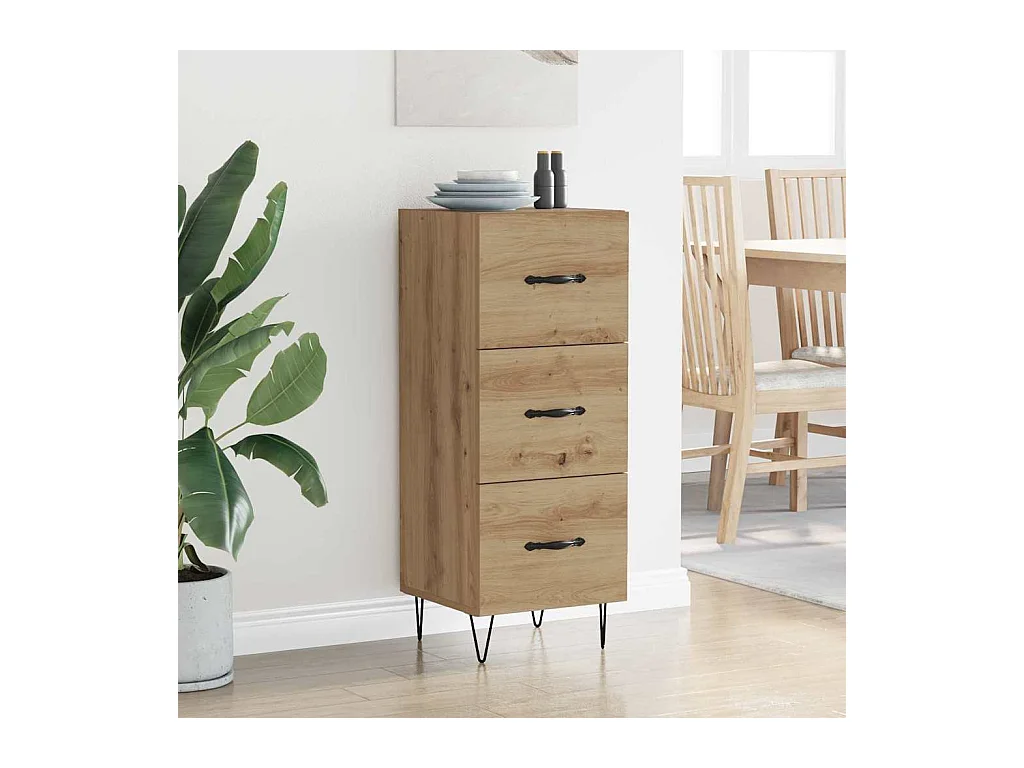 Buffet chêne artisanal 34 x 34,5 x 90 cm Bois d'ingénierie