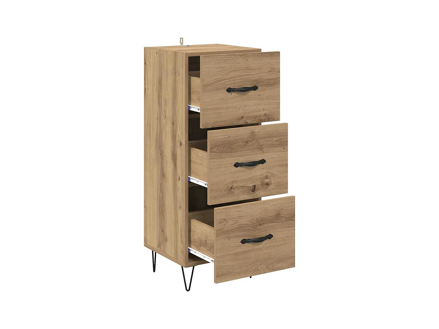 Buffet chêne artisanal 34 x 34,5 x 90 cm Bois d'ingénierie