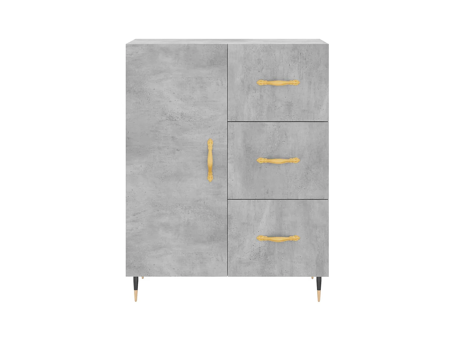 Hoge dressoir Betongrijs 69,5x34x180 cm Technisch hout