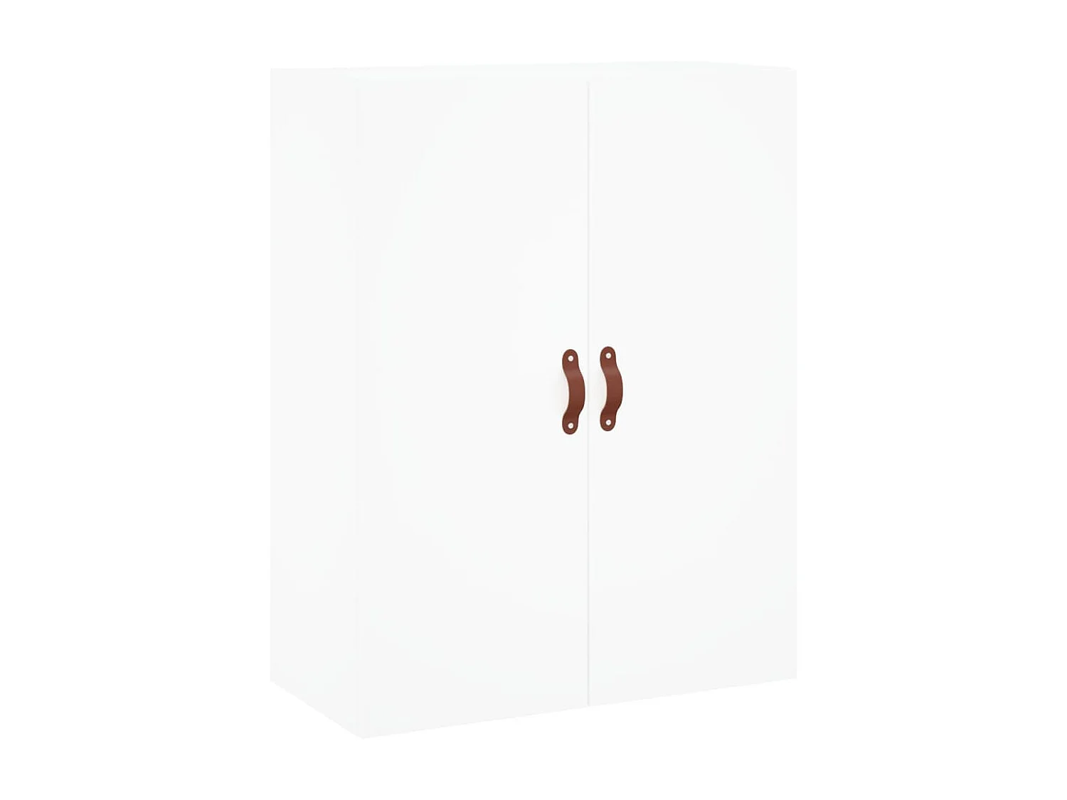 Credenza alta bianca 69,5x34x180 cm Legno ingegnerizzato