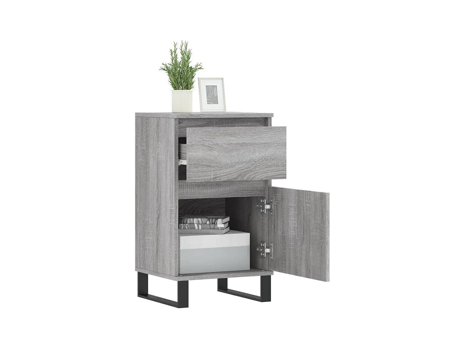 Buffets 2 pcs sonoma gris 40x35x70 cm bois d'ingénierie