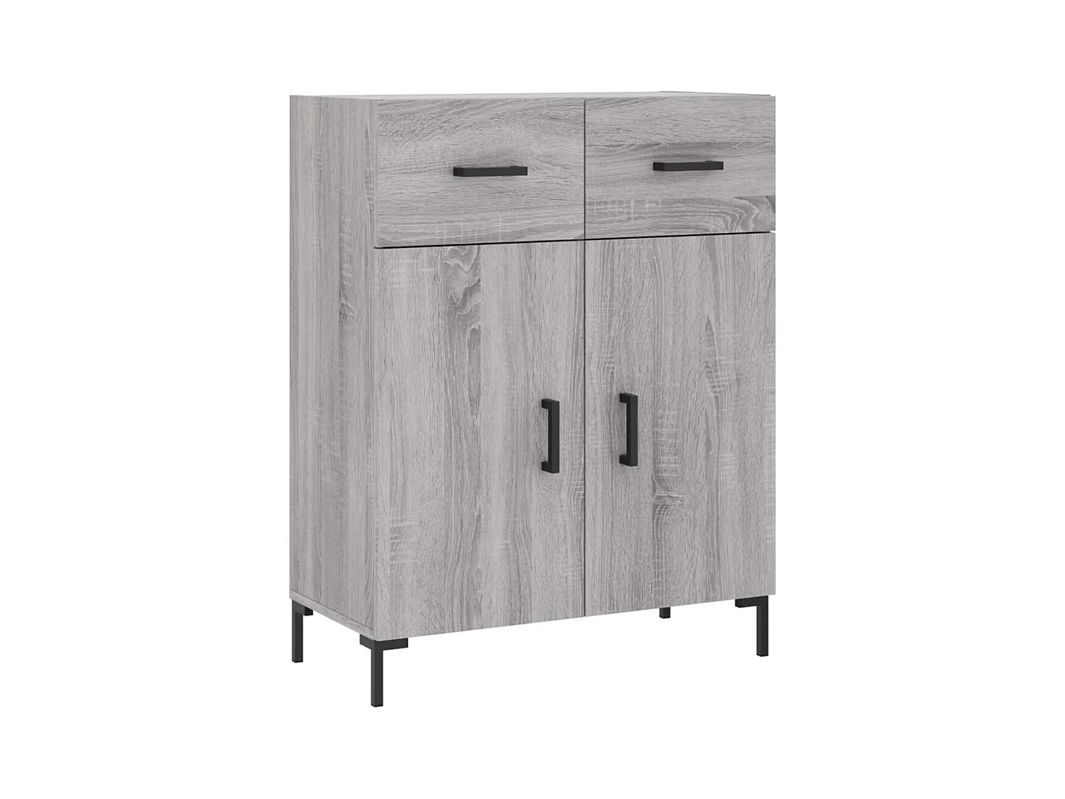Sonoma hoog dressoir grijs 69,5x34x180 cm Technisch hout