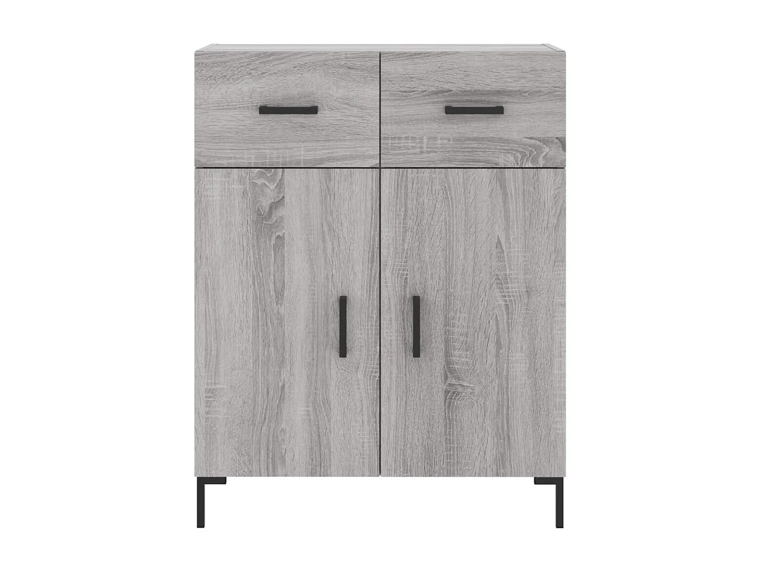 Credenza alta Sonoma grigia 69,5x34x180 cm Legno ingegnerizzato