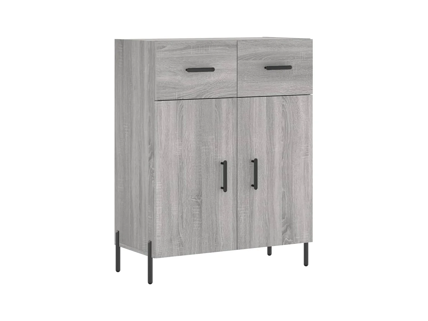 Sonoma hoog dressoir grijs 69,5x34x180 cm Technisch hout