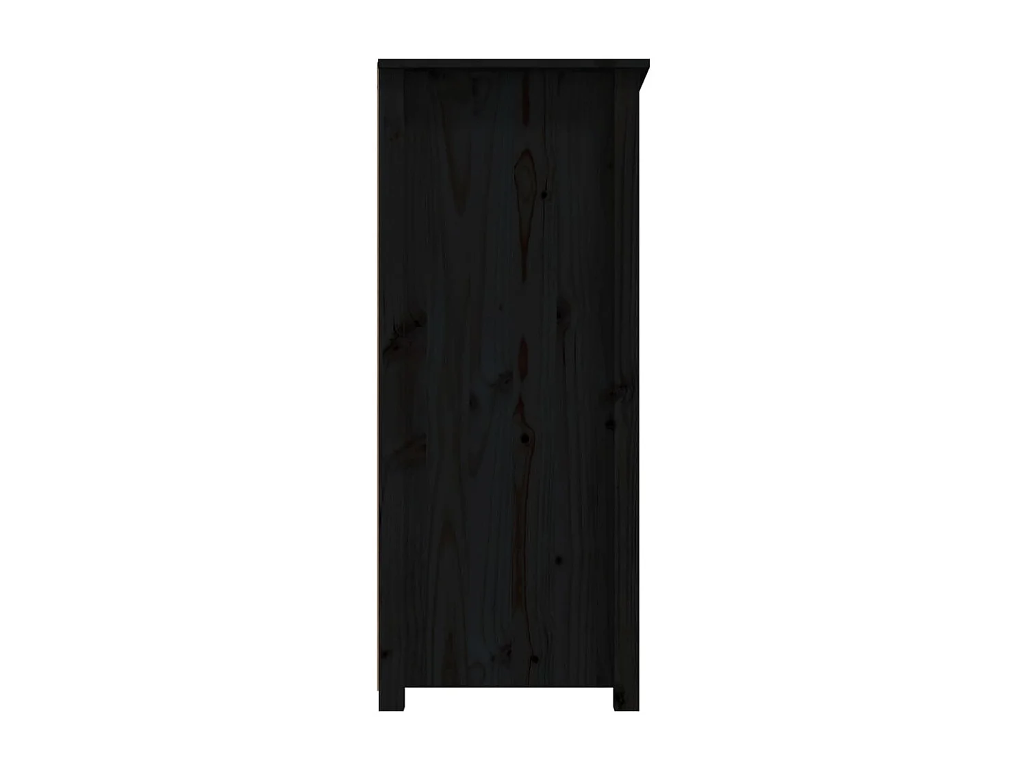 Buffet Noir 83x41,5x100 cm Bois massif de pin
