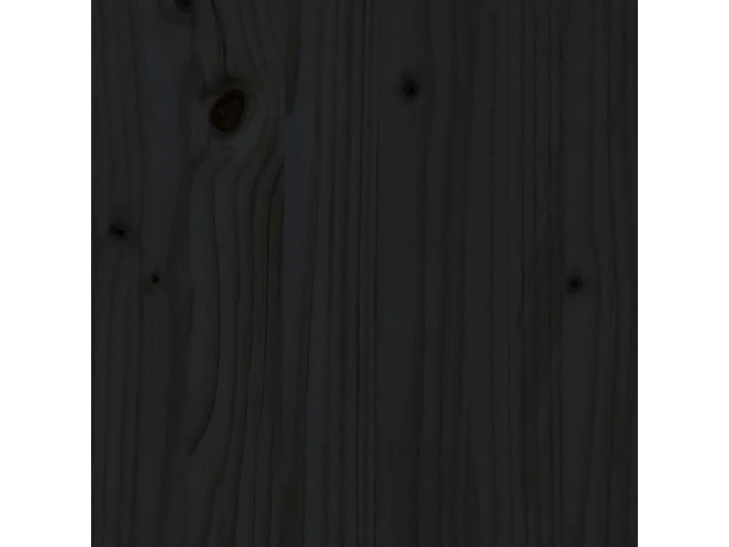 Aparador Negro 83x41,5x100 cm Madera Maciza de Pino